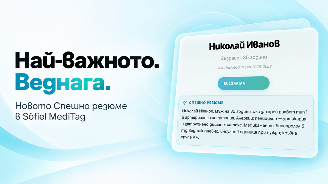 Най-важното. Веднага: новото „Спешно резюме“ в Sòfiel MediTag